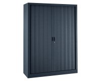 Armoire haute métal monobloc corps tôle acier H160 x L 120 cm à rideaux non feu