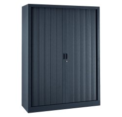 Armoire haute métal monobloc corps tôle acier H160 x L 120 cm à rideaux non feu