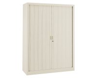 Armoire haute métal H 160 x L 120 cm à rideaux monobloc Généric beige