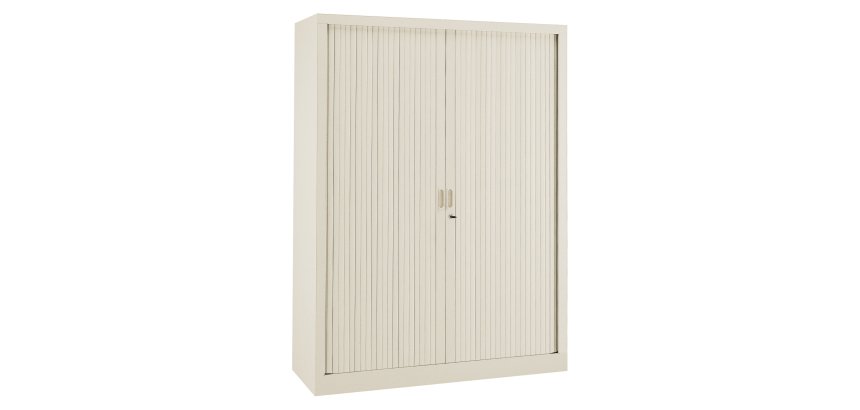 Armoire haute métal H 160 x L 120 cm à rideaux monobloc Généric unicolore