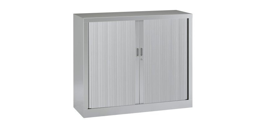 Monoblock Schiebetürenschrank Généric Metallkorpus - B 120 x H 100 x T 43 cm - NF-OEC und GS