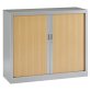 Armoire basse à rideaux monoblocs Généric 100 x 120 corps aluminium
