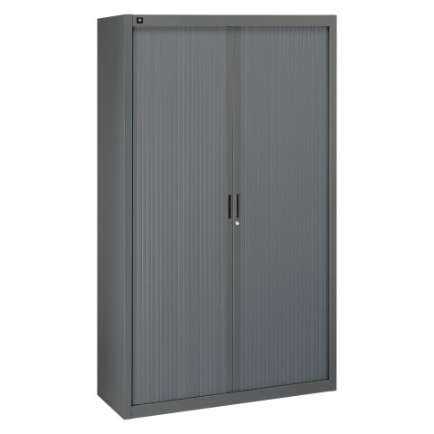 Armario de oficina metálico desmontable Bruneau Alt. 200 x An 120 cm antracita con persianas antracita