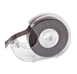 Translucent dispenser with black, magnetic adhesive tape 19 mm x 7 m 