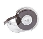 Dévidoir transparent avec bande noire magnétique et adhésive 19 mm x 7 m