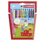 Rotuladores STABILO Trio A-Z- Estuche 12 colores