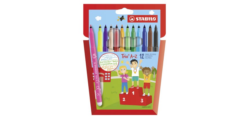 Rotuladores STABILO Trio A-Z- Estuche 12 colores