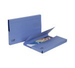 Subcarpetas canguro "pocket" horizontal A4 antibacterianas Clean'Safe azul - Paquete de 5