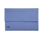 Subcarpetas canguro "pocket" horizontal A4 antibacterianas Clean'Safe azul - Paquete de 5