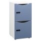 Casier de bureau Lockers 2 cases - Corps blanc - H 86 cm - portes laquées - Serrure à code
