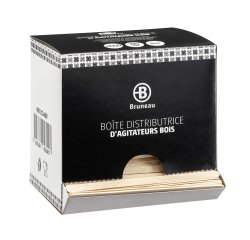 Agitadores de madera Bruneau - caja dispensadora de 1000