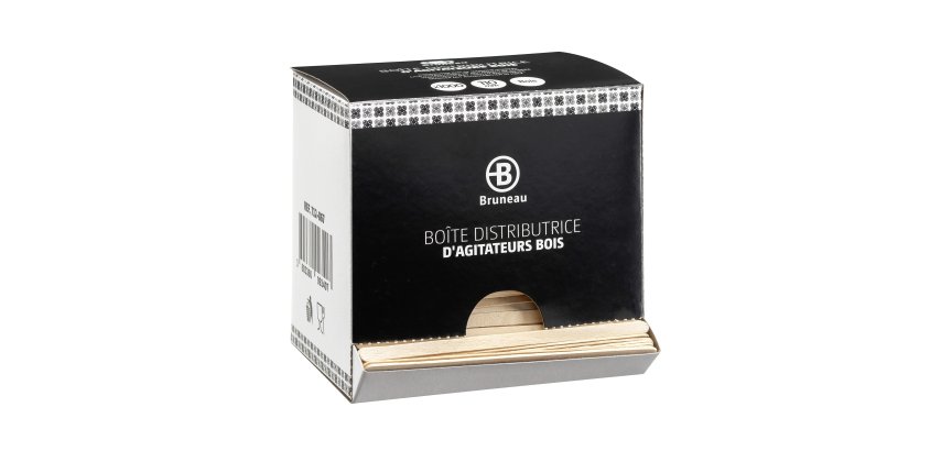 Agitadores de madera Bruneau - caja dispensadora de 1000
