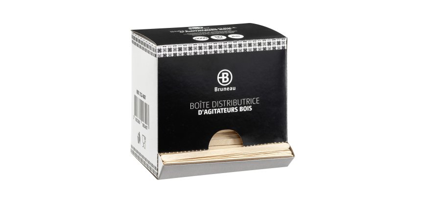 Agitadores de madera Bruneau - caja dispensadora de 1000