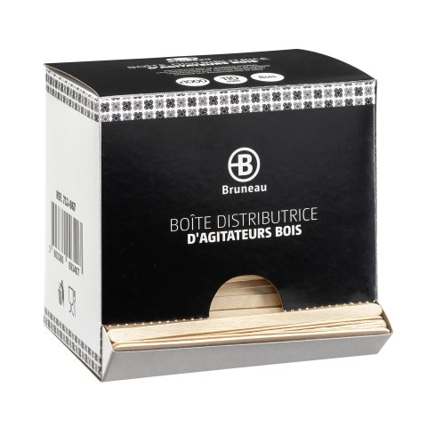 Agitadores de madera Bruneau - caja dispensadora de 1000