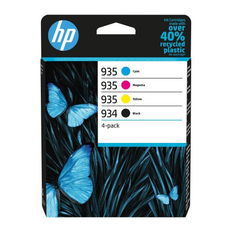 HP 934+ HP 935 Pack Tintenpatronen hohe Kapazität 4 Farben für Tintenstrahldrucker