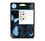 Pack HP 953 1 noire + 3 cartouches couleurs pour imprimante jet d'encre
