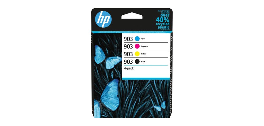 Pack HP 903 1 noire + 3 cartouches couleurs pour imprimante jet d'encre