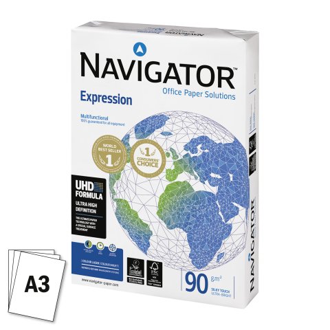 Papel A3 blanco 90 g Navigator Expression - Paquete de 500 hojas
