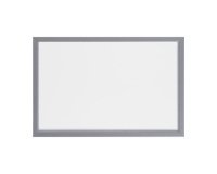 Pizarra blanca lacada 60 x 40  Bi Office con marco acabado plateado