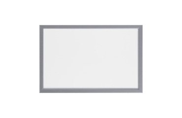Pizarra blanca lacada 60 x 40  Bi Office con marco acabado plateado