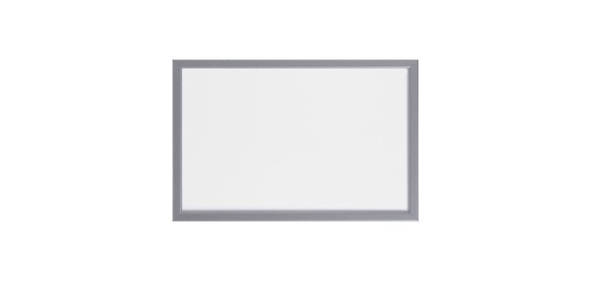 Tableau blanc laqué cadre finition argentée Bi Office 40 x 60 cm