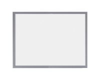 Pizarra blanca lacada 80 x 60  Bi Office con marco acabado plateado