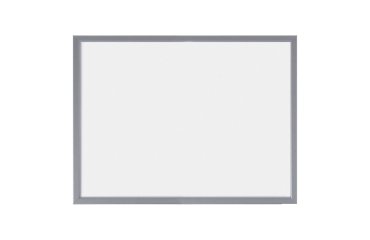 Pizarra blanca lacada 80 x 60  Bi Office con marco acabado plateado