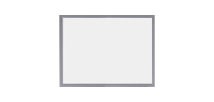 Tableau blanc laqué cadre finition argentée Bi Office 60 x 80 cm