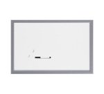 Tableau blanc laqué cadre finition argentée Bi Office 40 x 60 cm