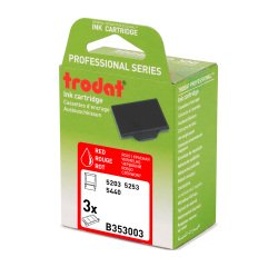 Almohadilla de tinta roja Professional Line 6/53 - Lote de 3