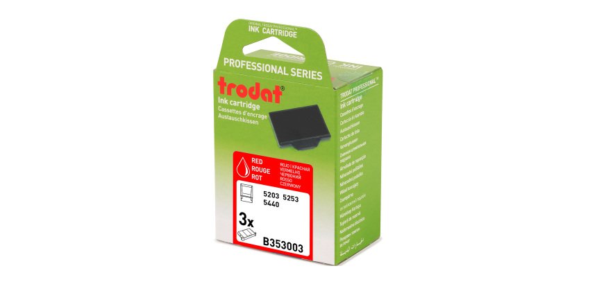 Cassette d'encrage pour tampons Trodat Professional 5203 / 5253 / 5440 - Lot de 3