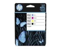 HP 912 Pack 4 cartuchos originales negro + tricolor (300 + 3 x 315)