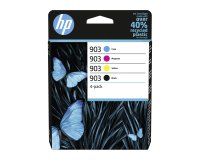 HP 903 Pack 4 cartuchos originales negro + tricolor (300 + 3 x 315 páginas)