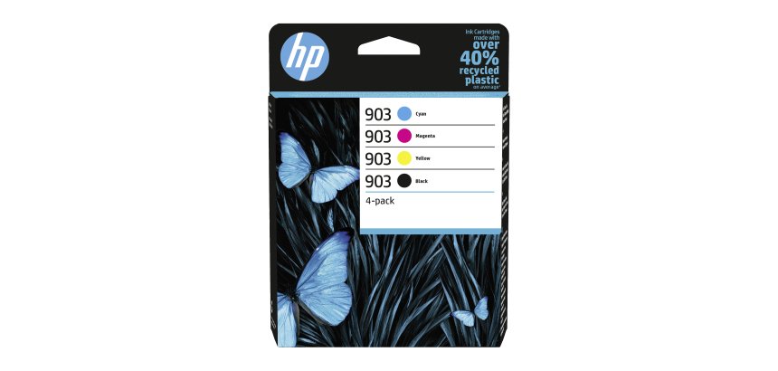 HP 903 Pack 4 cartuchos originales negro + tricolor (300 + 3 x 315 páginas)