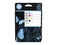 HP 963 Pack 4 cartuchos originales negro + tricolor (1000 + 3 x 700 páginas)