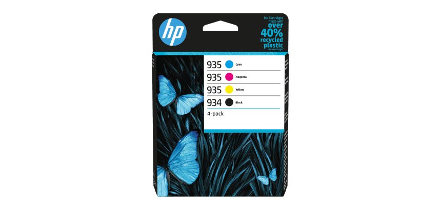 HP 934/935 Pack 4 cartuchos originales negro + tricolor (4 x 400 páginas)