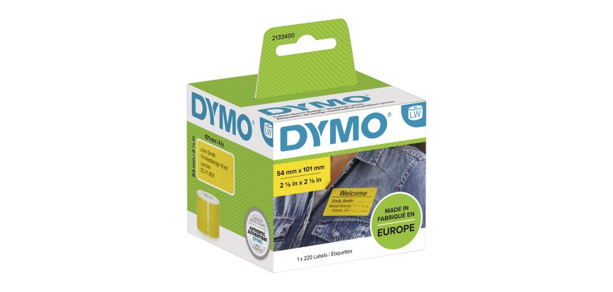 Rollo Etiquetas Dymo LW Amarillo 54 x 101 mm de envío/nombre