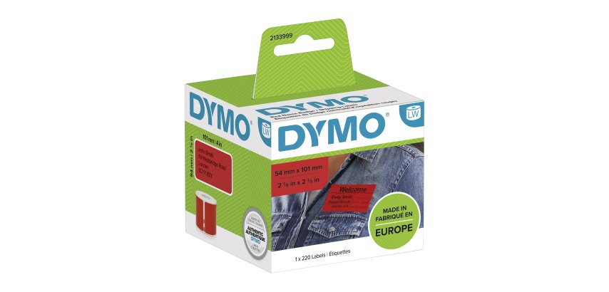 Rollo Etiquetas Dymo LW Roja 54 x 101 mm de envío/nombre