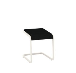 Tabouret bas Taglio piètement blanc