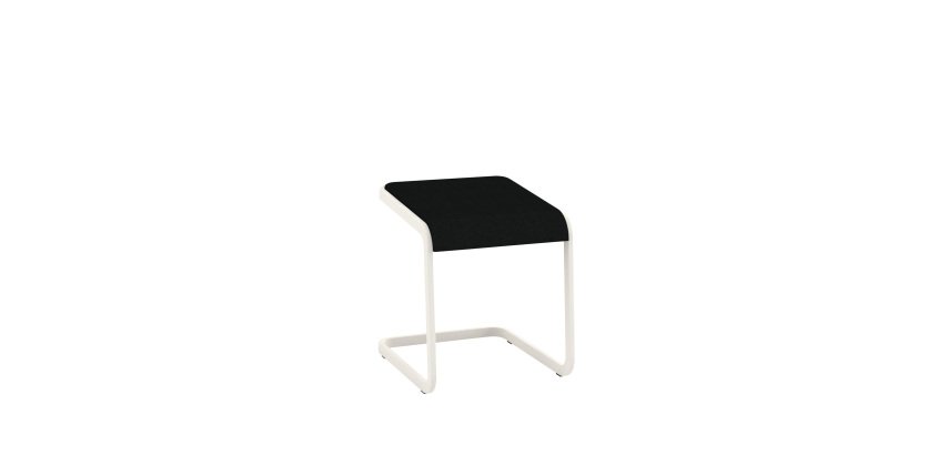 Tabouret bas Taglio piètement blanc
