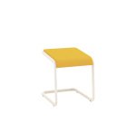 Tabouret bas Taglio piètement blanc