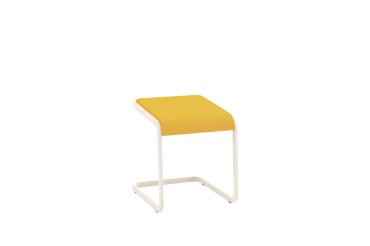 Tabouret bas Taglio piétement blanc
