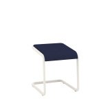 Tabouret bas Taglio piètement blanc