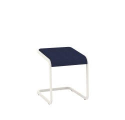 Tabouret bas Taglio piètement blanc
