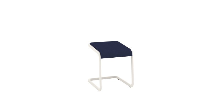 Tabouret bas Taglio piètement blanc