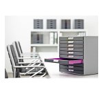 Module de classement Durable Varicolor® 10 tiroirs liseré de couleur