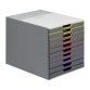 Module of durable Varicolor® 10-drawer filing cabinet with colored border