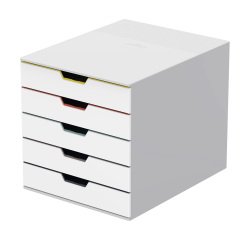 Cassettiera DURABLE Varicolor Mix 5 Bianco 28 x 35,6 x 29,2 cm