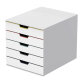 DURABLE Desk Drawer Unit VARICOLOR Mix 5 ABS White 28 x 35.6 x 29.2 cm