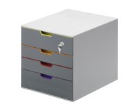 Module of Sustainable Varicolor® 4-drawer filing cabinet with lock